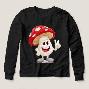 Funny Mushroom Cartoon Mascot T-shirt