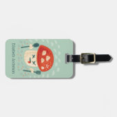 Funny Mushroom Character Crazy Bagagelabel (Voorkant horizontaal)