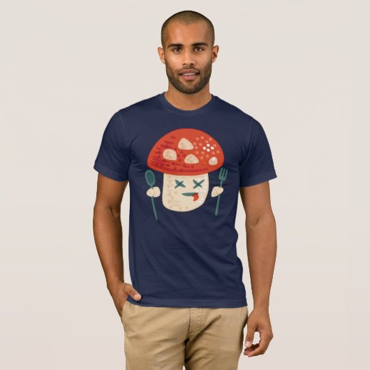 Funny Mushroom Character Poisoned T-shirt (Voorkant volledig)