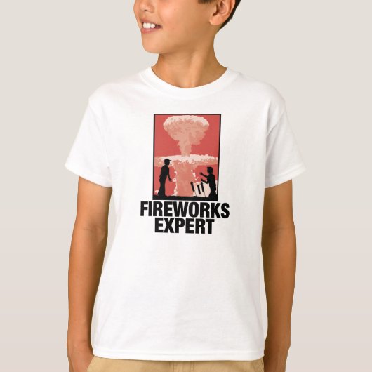 Funny Mushroom Cloud Fireworks Expert T-shirt (Voorkant)