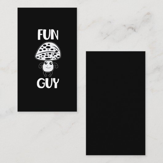 Funny Mushroom Collector Comedian Fun Guy Visitekaartje (Voorkant / Achterkant)