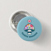 Funny Mushroom met Fungi Pun Ronde Button 3,2 Cm (Voorkant /achterkant)