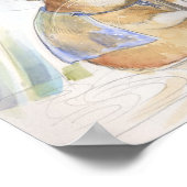 Funny Mushroom Rainy Day Hamster Poster (Hoek)