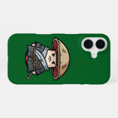 Funny Mushroom Ronin Wandering Samurai Illustratio iPhone 16 Hoesje (Achterkant horizontaal)