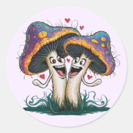 Funny Mushroom Sticker Set