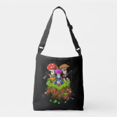 Funny Mushrooms Crossbody Tas (Voorkant)