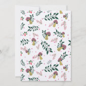 Funny Mushrooms en Fairy Tale Garden Baby shower Kaart (Achterkant)