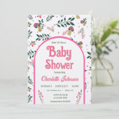 Funny Mushrooms en Fairy Tale Garden Baby shower Kaart (Staand voorkant)