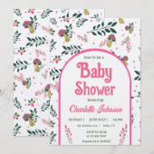 Funny Mushrooms en Fairy Tale Garden Baby shower Kaart (Voorkant / Achterkant)