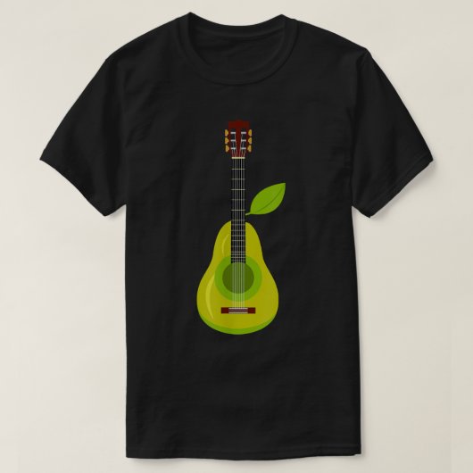Funny Music Acoustic Guitar Pear Fruit 882 T-shirt (Design voorkant)