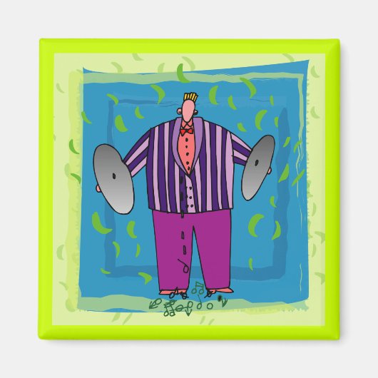 Funny Music Cartoon Magnet (Voorkant)