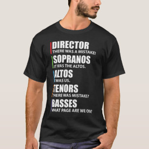 Funny Music Choir Singing Choir Joke T-shirt