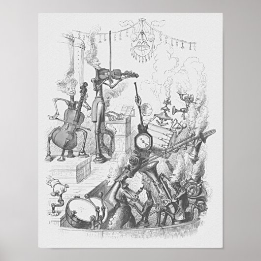 Funny  Music Instrument Orchestra Musician Poster (Voorkant)