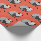 Funny Music Lover Ferret Cadeaupapier (Hoek)