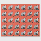 Funny Music Lover Ferret Cadeaupapier (Vlak)