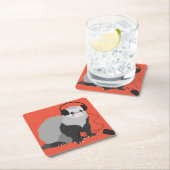 Funny Music Lover Ferret Kartonnen Onderzetters (Insitu)