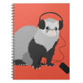Funny Music Lover Ferret Notitieboek (Voorkant)