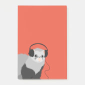 Funny Music Lover Ferret Post-it® Notes (Voorkant)