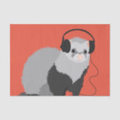 Funny Music Lover Ferret Tissuepapier (Voorkant)