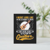 Funny Music Lover Guitarist Acoustic Guitar Briefkaart (Staand voorkant)