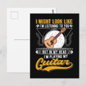 Funny Music Lover Guitarist Acoustic Guitar Briefkaart (Voorkant / Achterkant)