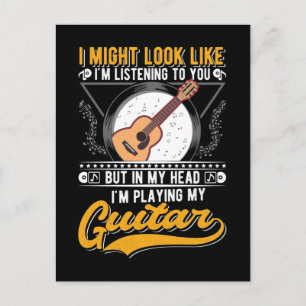 Funny Music Lover Guitarist Acoustic Guitar Briefkaart
