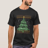 Funny Music Note: Kerstmis Ugly Sweater Kerstmis T-shirt (Voorkant)