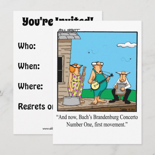 Funny Music Overweging Uitnodigingen (Voorkant / Achterkant)