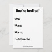 Funny Music Overweging Uitnodigingen (Achterkant)