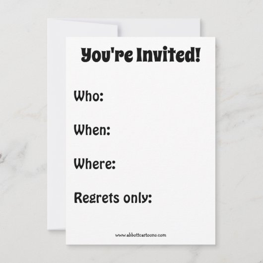 Funny Music Overweging Uitnodigingen (Achterkant)