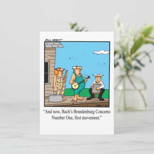 Funny Music School Afstuderen Uitnodiging (Staand voorkant)