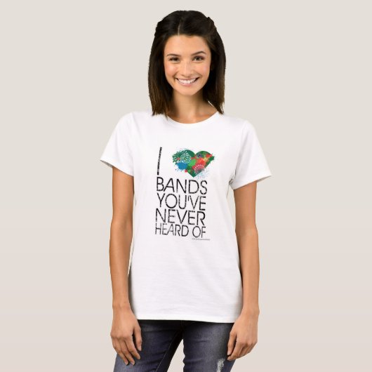 Funny Music Snob Slogan Design T-shirt (Voorkant volledig)