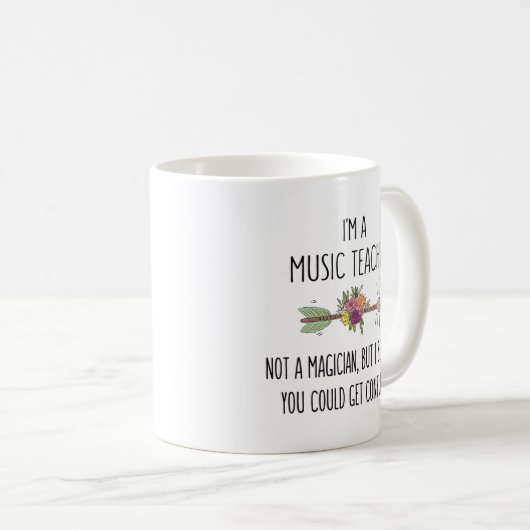Funny Music Teacher Gift Idea Coffee Mok (Voorkant rechts)