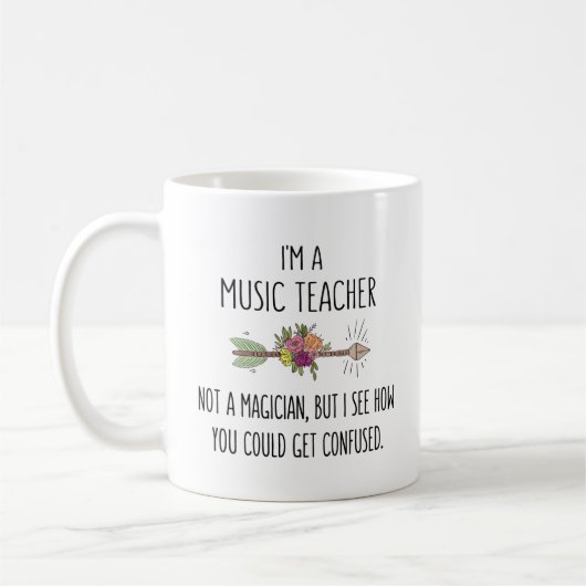 Funny Music Teacher Gift Idea Coffee Mok (Links)