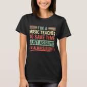 Funny Music Teacher T-Shirt (Voorkant)
