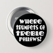 Funny Music Trumpet Button (Voorkant /achterkant)