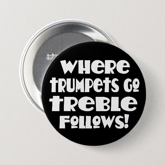 Funny Music Trumpet Button (Voorkant /achterkant)