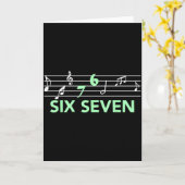 Funny Musical 67 Music Meme Slang Six Seven Music Kaart (Gele Bloem)