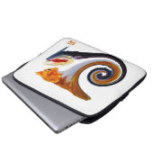 Funny Musical Art Goldfish Cat Personalized Laptop Sleeve (Voorkant onderkant)