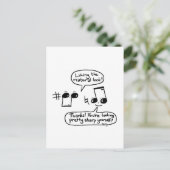 Funny Musical Compliments Cartoon: Versie II Briefkaart (Staand voorkant)