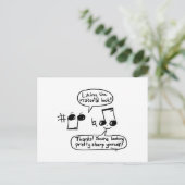 Funny Musical Compliments Cartoon: Versie II Briefkaart (Staand voorkant)