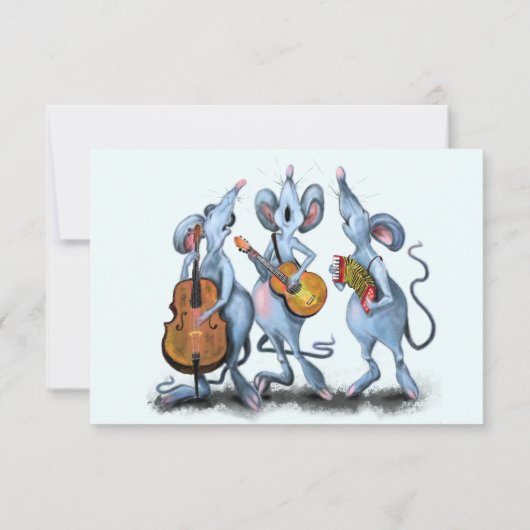 Funny Musical Muisband Verjaardag Kaart (Achterkant)