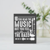 Funny Musician Bass Guitar Player Guitarist Briefkaart (Staand voorkant)