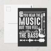 Funny Musician Bass Guitar Player Guitarist Briefkaart (Voorkant / Achterkant)