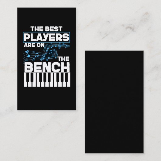 Funny Musician Keyboard Piano Player Visitekaartje (Voorkant / Achterkant)