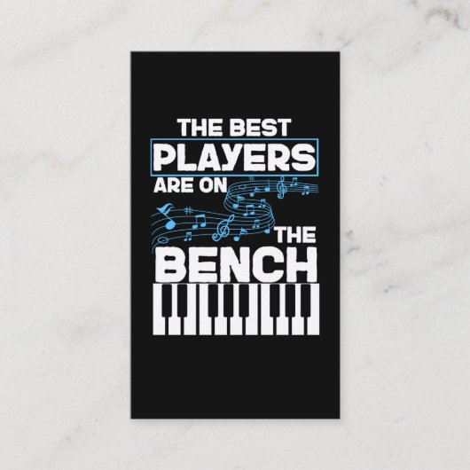 Funny Musician Keyboard Piano Player Visitekaartje (Voorkant)