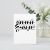 Funny Musician Treble Maker Music Clef Briefkaart (Staand voorkant)