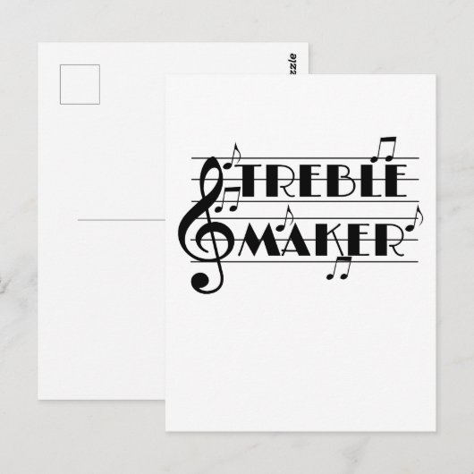 Funny Musician Treble Maker Music Clef Briefkaart (Voorkant / Achterkant)