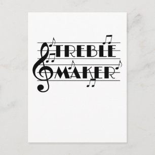 Funny Musician Treble Maker Music Clef Briefkaart