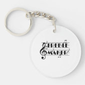 Funny Musician Treble Maker Music Clef Sleutelhanger (Voorkant)